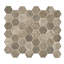 Carreau de mosaïque de plancher et de mur en verre romain hexagonal 11 po x 13 po Roman Timber