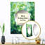 Diam Quirky Quarters Botanical I - miroir mural décoratif Popart abstrait, miroir vert, impression sur métal-140184323