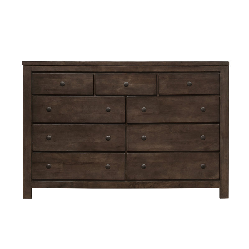 Commode brune à 9 tiroirs