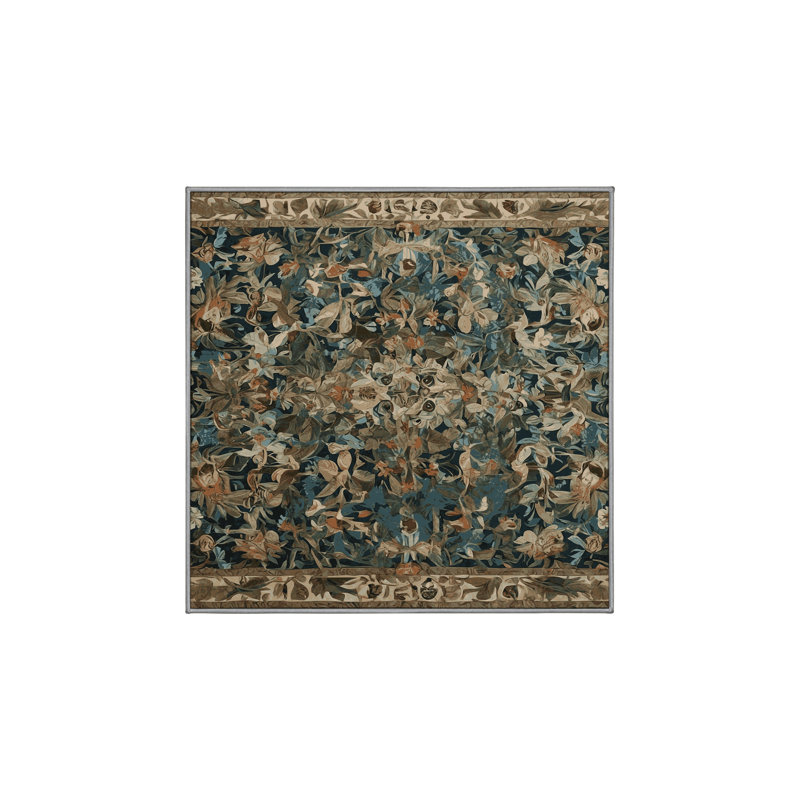 Tapis brun soyeux et moelleux, Carré 4 pi