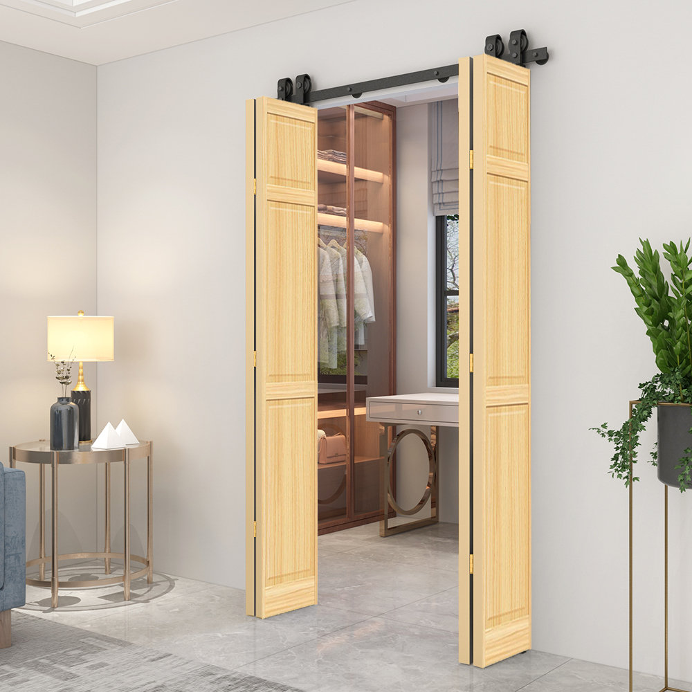 Solid Wood Paneled Bi-Fold Door Calhome Door 