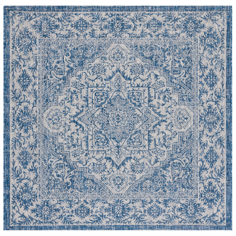 Tapis oriental d'intérieur / extérieur Sidrah Performance, Carré