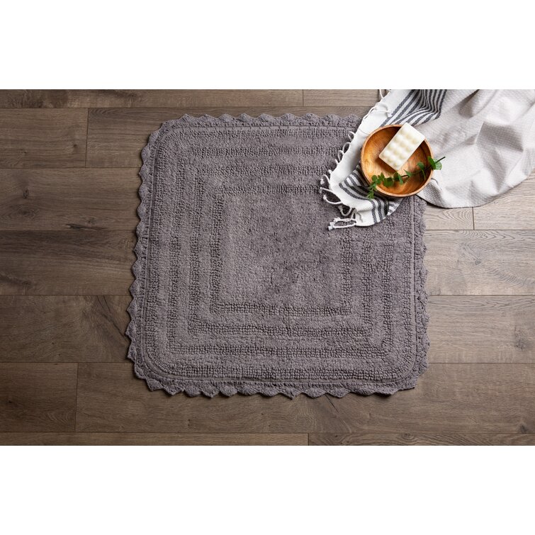 Peacock Alley Tiffany Cloud Square Bath Rug - White