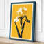 Iris in Gold Botanical - Wrapped Canvas-829820032-829820043