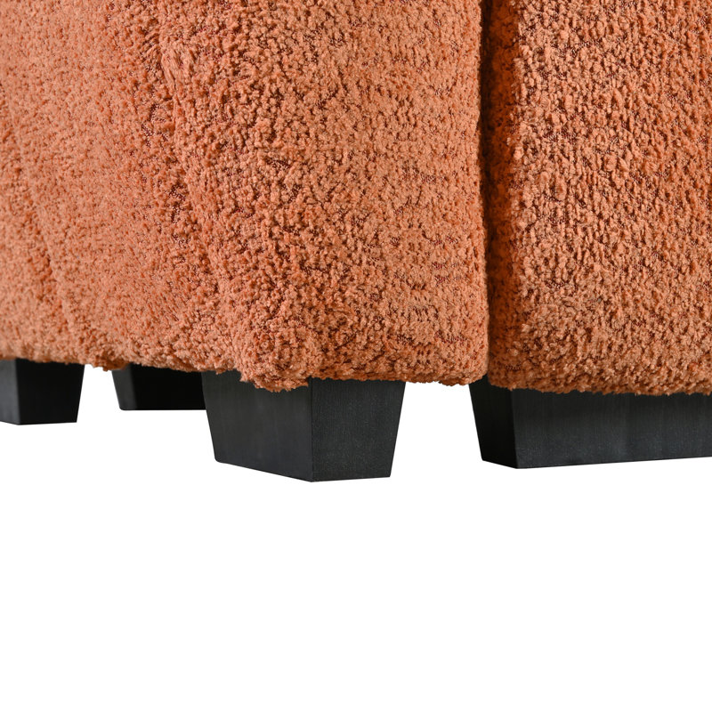 Canapé modulaire rembourré avec siège très grand, Orange