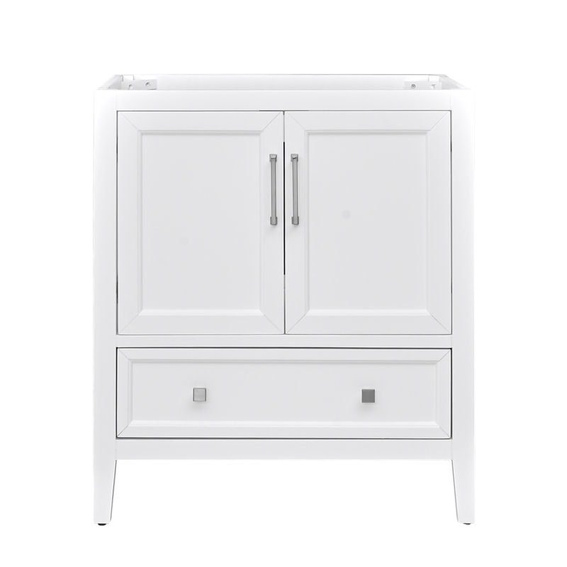 Everette 30'' W Single Bathroom Vanity Base, White