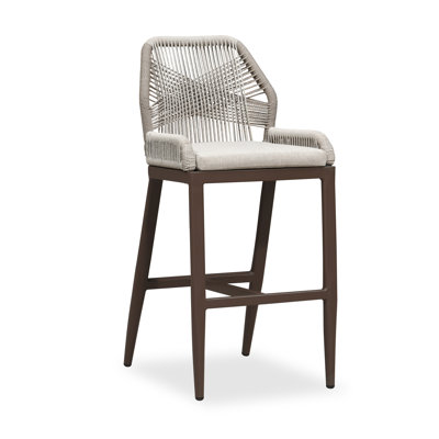 Tabouret de bar d'extérieur à l'épreuve des rayons UV avec coussin amovible PURPLE LEAF