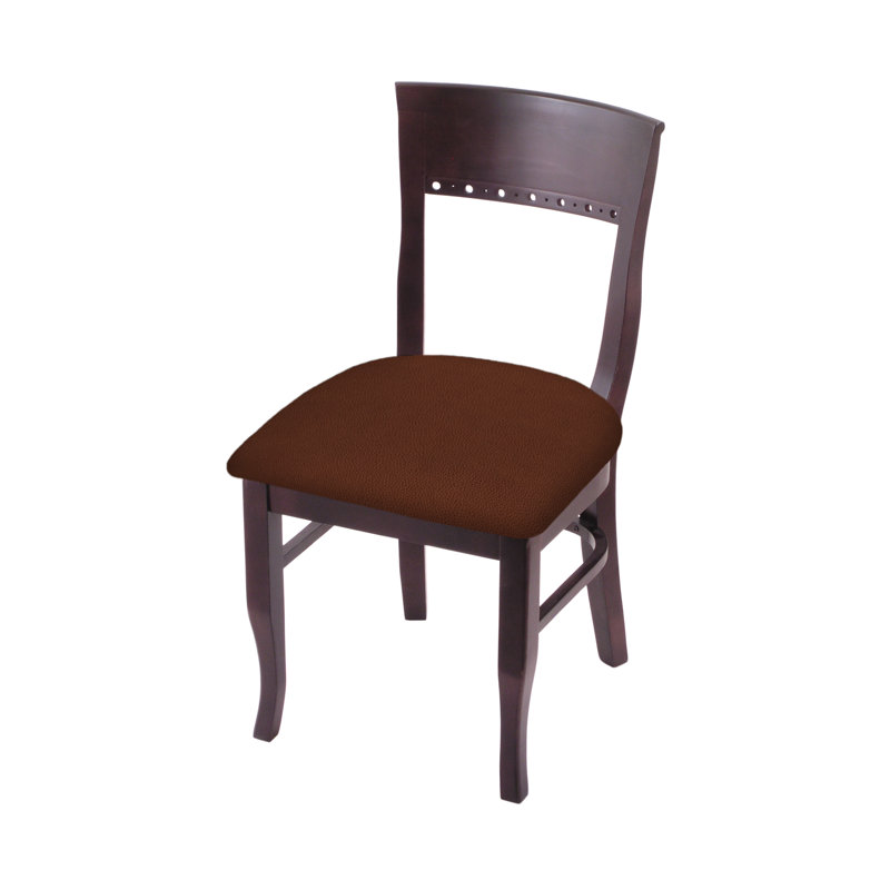 Hampton 19.25'' H Upholstered Beech Side Chair, Rein Adobe, Dark Cherry