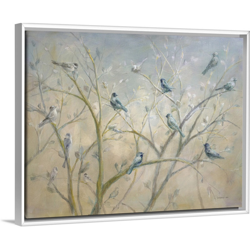 Art mural sur toile Spring Gathering, Blanc, H 13 po x l 16 po x P 2 po