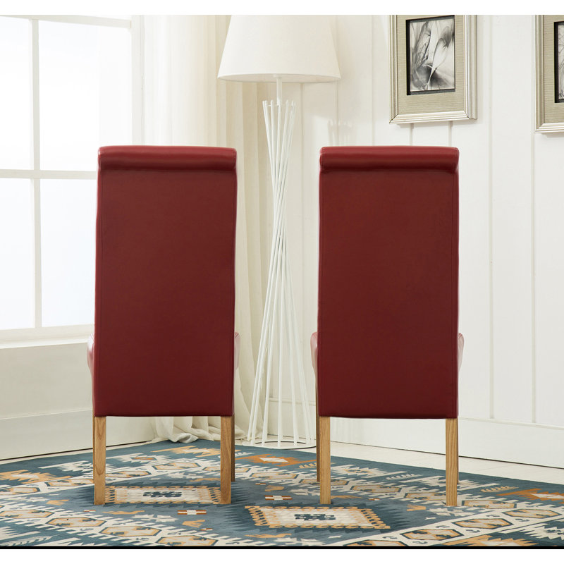 Collman 46.5cm H Upholstered Side Chair, Red