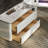 Gray Rectangular Stone+Solid Wood+Stainless Steel with 4 drawers desk