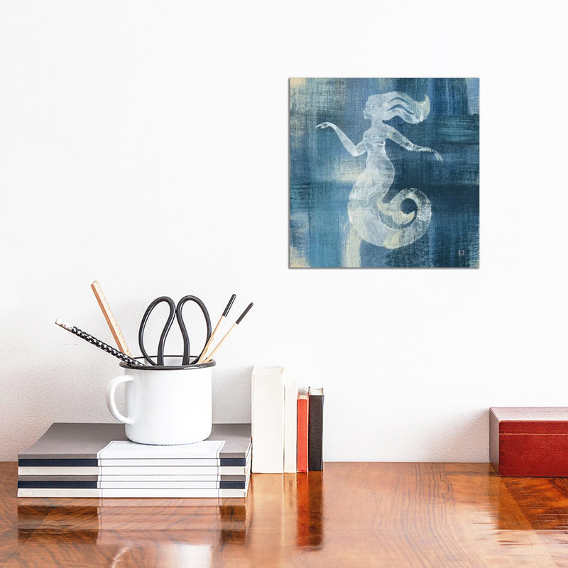 Batik Seas IV by Studio Mousseau - Wrapped Canvas Painting, 30.48 cm H x 30.48 cm W