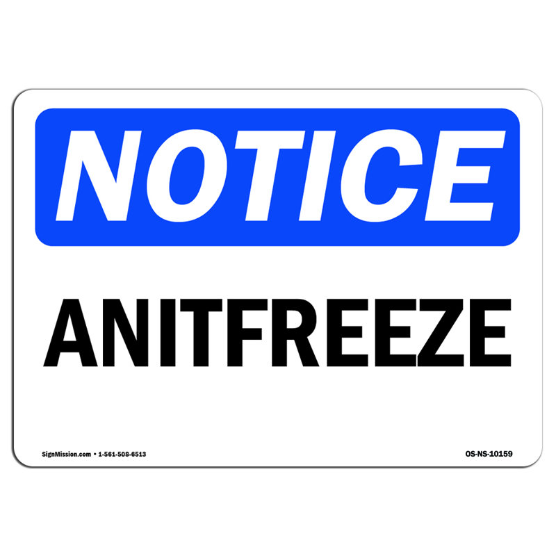 Antifreeze Decal 14" X 10"