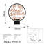 Lampe murale élégante, noir et cuivre, 11,8 x 14,2 x 3,9 pouces | Fabrication 100% métal, indice de protection IP 44, 12 W maximum, interrupteur marche / arrêt | Conception polyvalente pour un décor glamour, parfaite pour Noël et les espaces inspirants-106854205