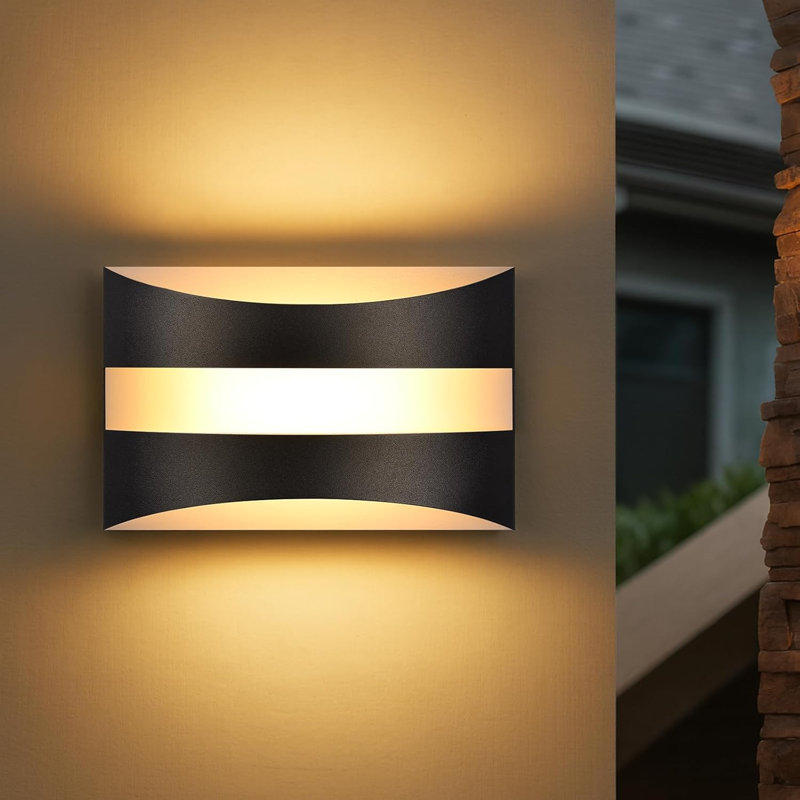 LED Flush Mounted Sconce, Black