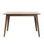 Ensemble de table de salle à manger 5 pièces avec une table en bois massif et 4 chaises rembourrées-1889959539