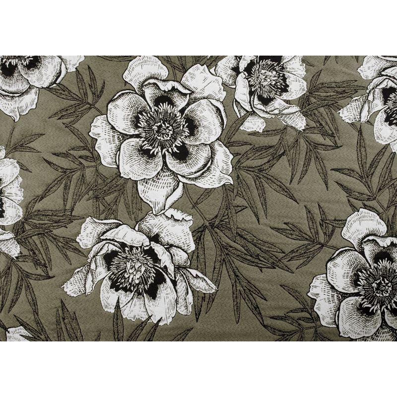 Demarquis Waffle Throw Blanket, Green/Black/White