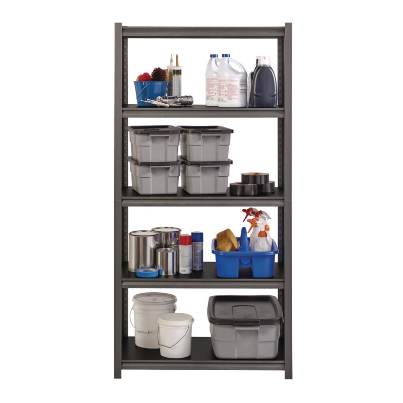 Steel Height -Adjustable Shelving Unit, 72" H x 36" W x 18" D