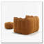 Chenille Upholstered Bean Bag Chair with Ottoman-1663774155