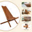 Fauteuil relax en bois d'acacia, finition teck-117472901