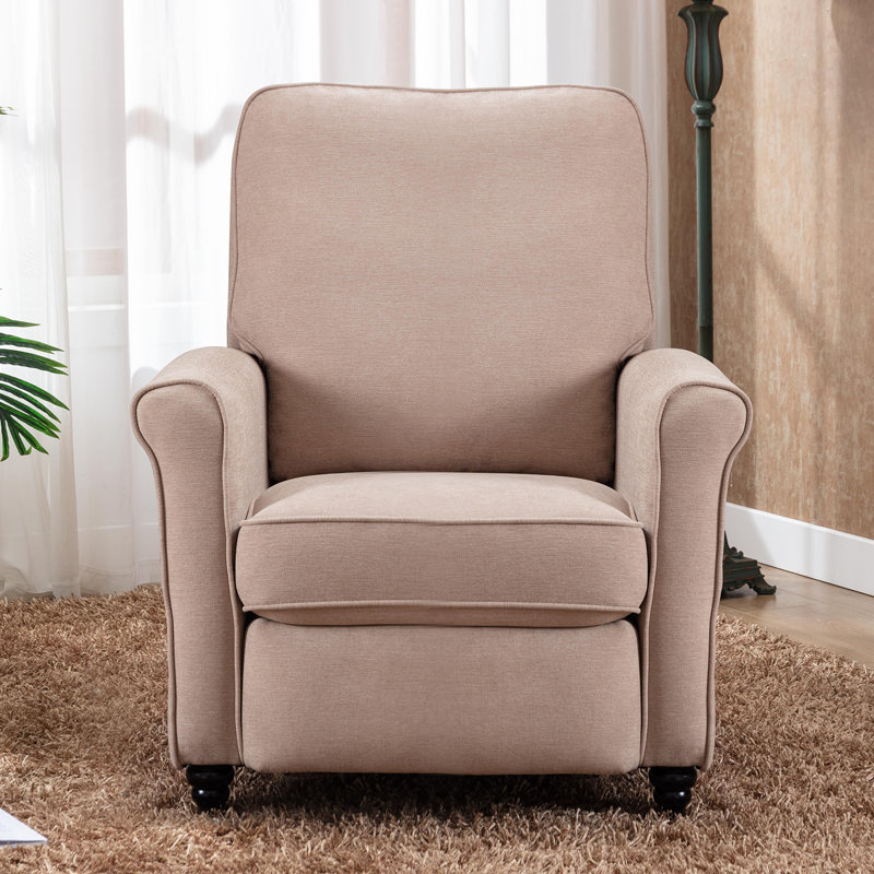 Fauteuil inclinable manuel 33,55 po Jasahd, Mélange de lin beige