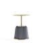 Table de bout en cuir Anderson avec plateau en acier inoxydable gris Anderson-1616241615