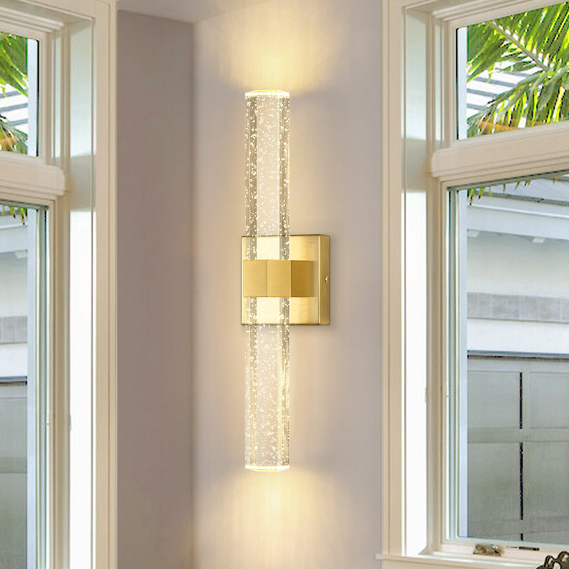 Crystal Wall Sconce Led Warm Light Wallchiere, Gold