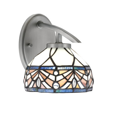 Kurve Downlight Wall Sconce Shown In Graphite Finish With 7" Glass