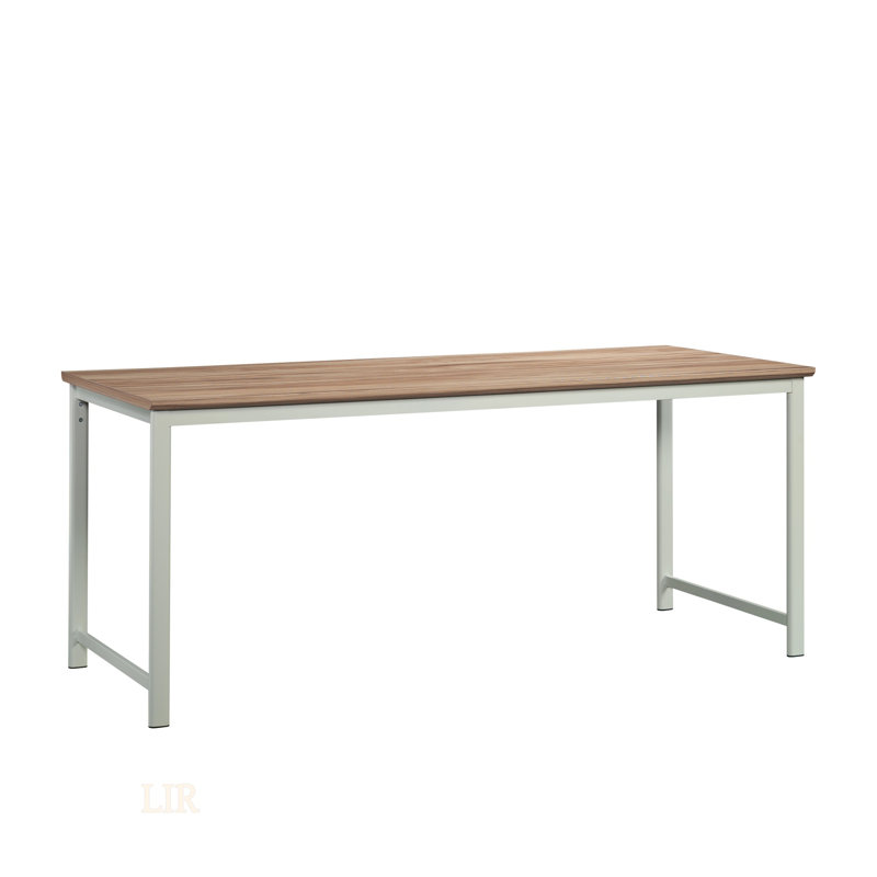 Bureau spacieux à finition brune avec une conception ergonomique pour le confort et le professionnalisme, parfait pour la maison et le bureau.
