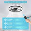 Ventilateur de plafond moderne à DEL avec lumière, intensité variable et télécommande pour la chambre à coucher, la cuisine et le salon-1008022740