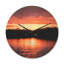 Horloge murale coucher de soleil sur un lagon tropical-63618716