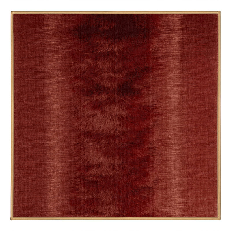 Tapis brun uni lavable à la machine, Carré 4 pi