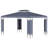 Gray Gazebo - Double Canopy Roof And Steel Frame For An Inviting Outdoor Retreat In Garden, Lawn, Backyard A Peaceful Corner