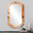 Orange and Beige Unbounded Imagination I - Abstract Cylinder Decorative Mirror, Modern Asymmetrical Wall Mirror, Printed Metal Art-149595077