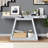 Modern Luxe Mirror Entryway Table with Sturdy Construction and Open Storage