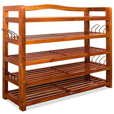 20 Pair Solid Wood Shoe Rack