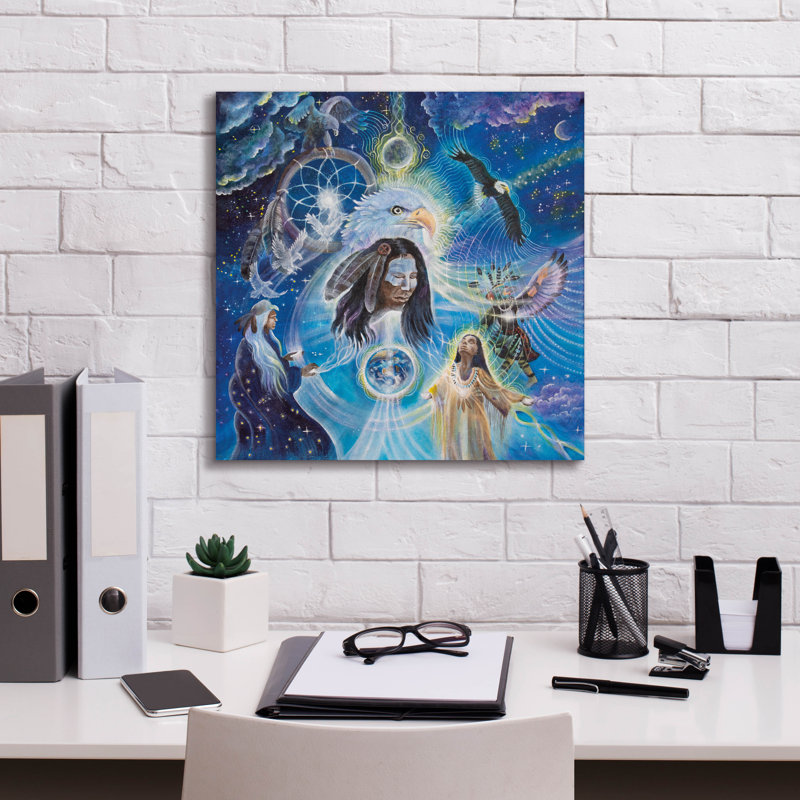  «The Eagle's Gift» par Verena Wild, art mural sur toile, H 18 po x l 18 po