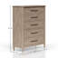Commode 5 tiroirs finition sable