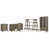 5 Pieces: Desk, Chair, Filing, Bookcase, Bookshelf