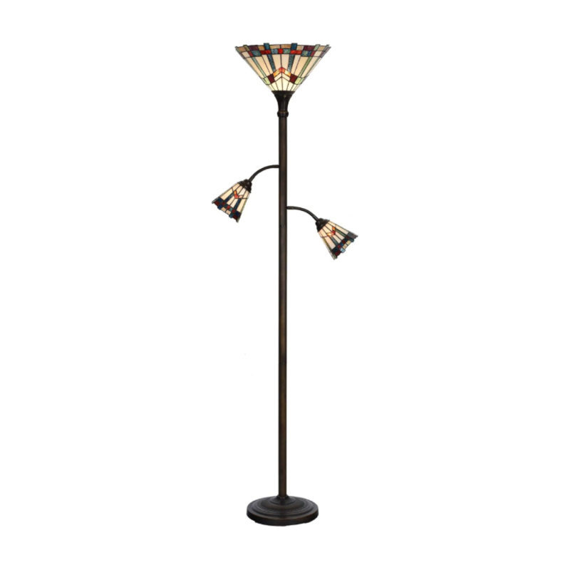 Lampe de table en verre teint Tiffany