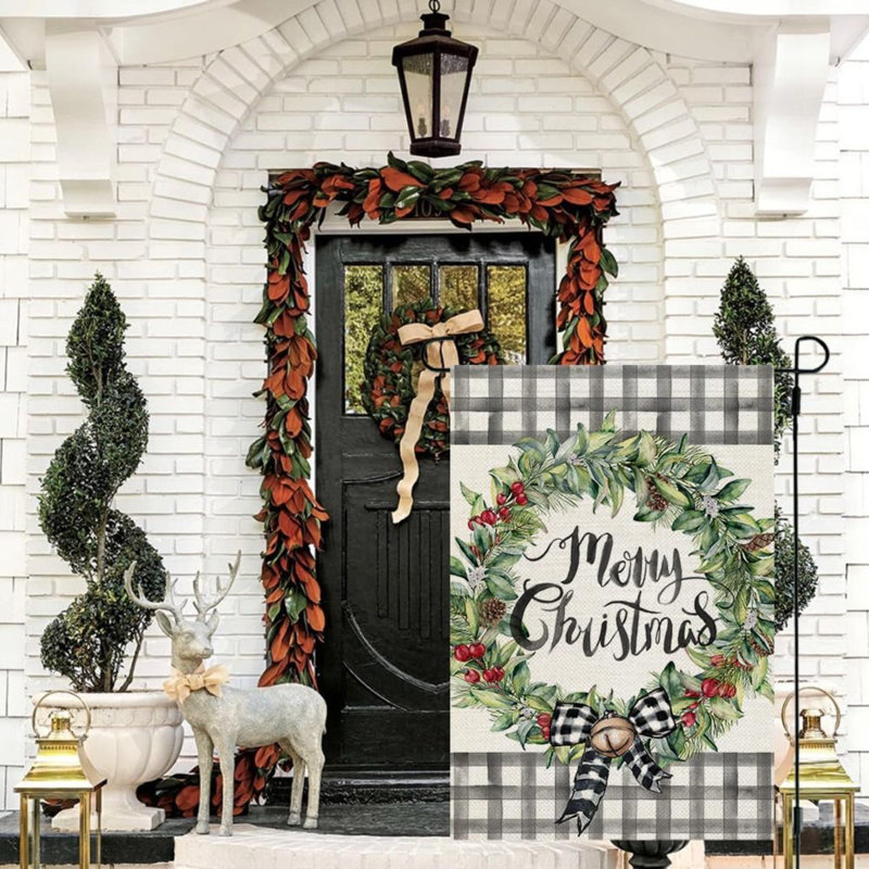 Merry Christmas Garden Flag, H 18 po x l 12 po