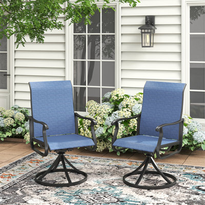 Outdoor Swivel Dining Armchairs