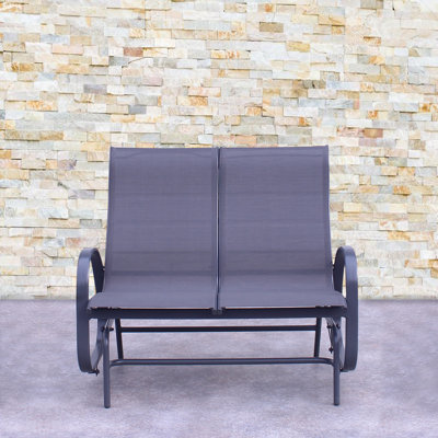 43.62'' Wide Powder Coated Aluminum Loveseat