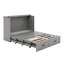 Lit escamotable double pleine grandeur avec tiroir et ensemble de prises et ports USB-420270873