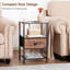 38.9cm W Metal Bedside Table