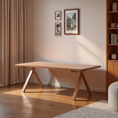 Simple Multi-functional Cherry Wood Writing Desk