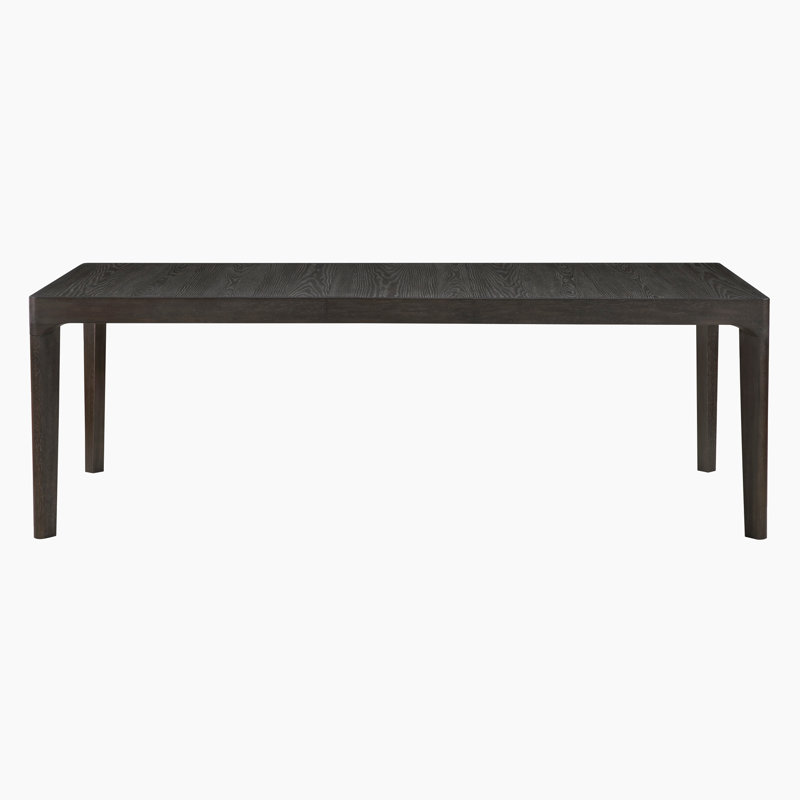 Table de salle à manger rectangulaire extensible Severine 90 po, de style moderne et contemporain, en placage de chêne, avec rallonge séparée de 18 po, 8 couverts