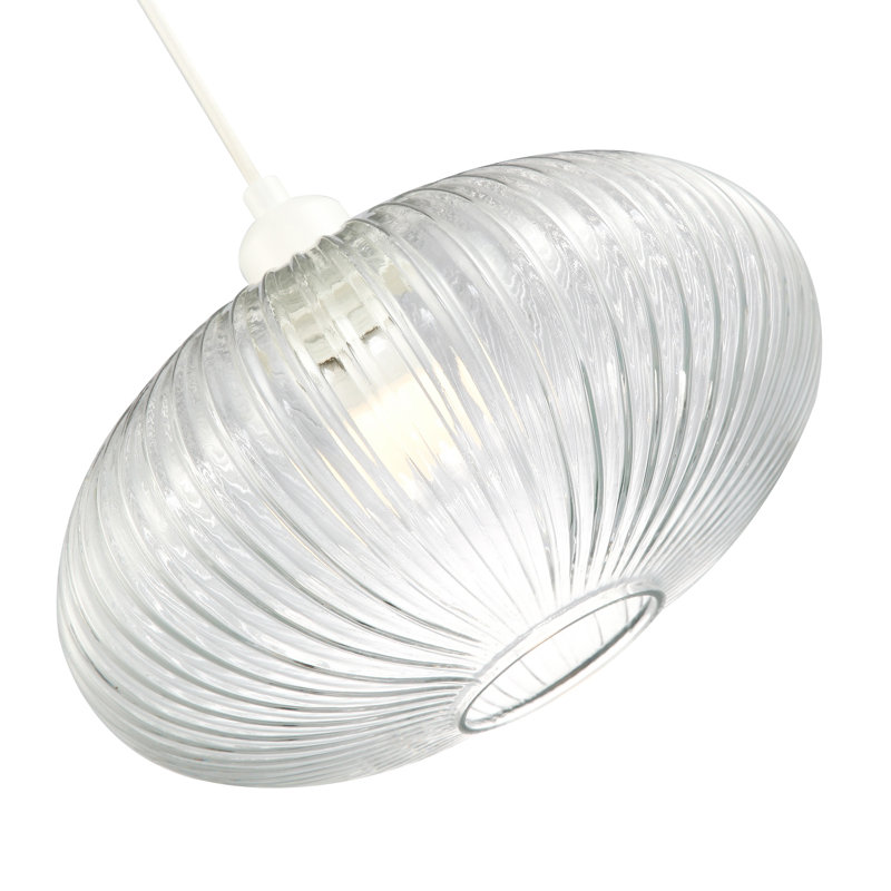 17cm H Glass Bowl Pendant Shade ( Screw On ), Clear