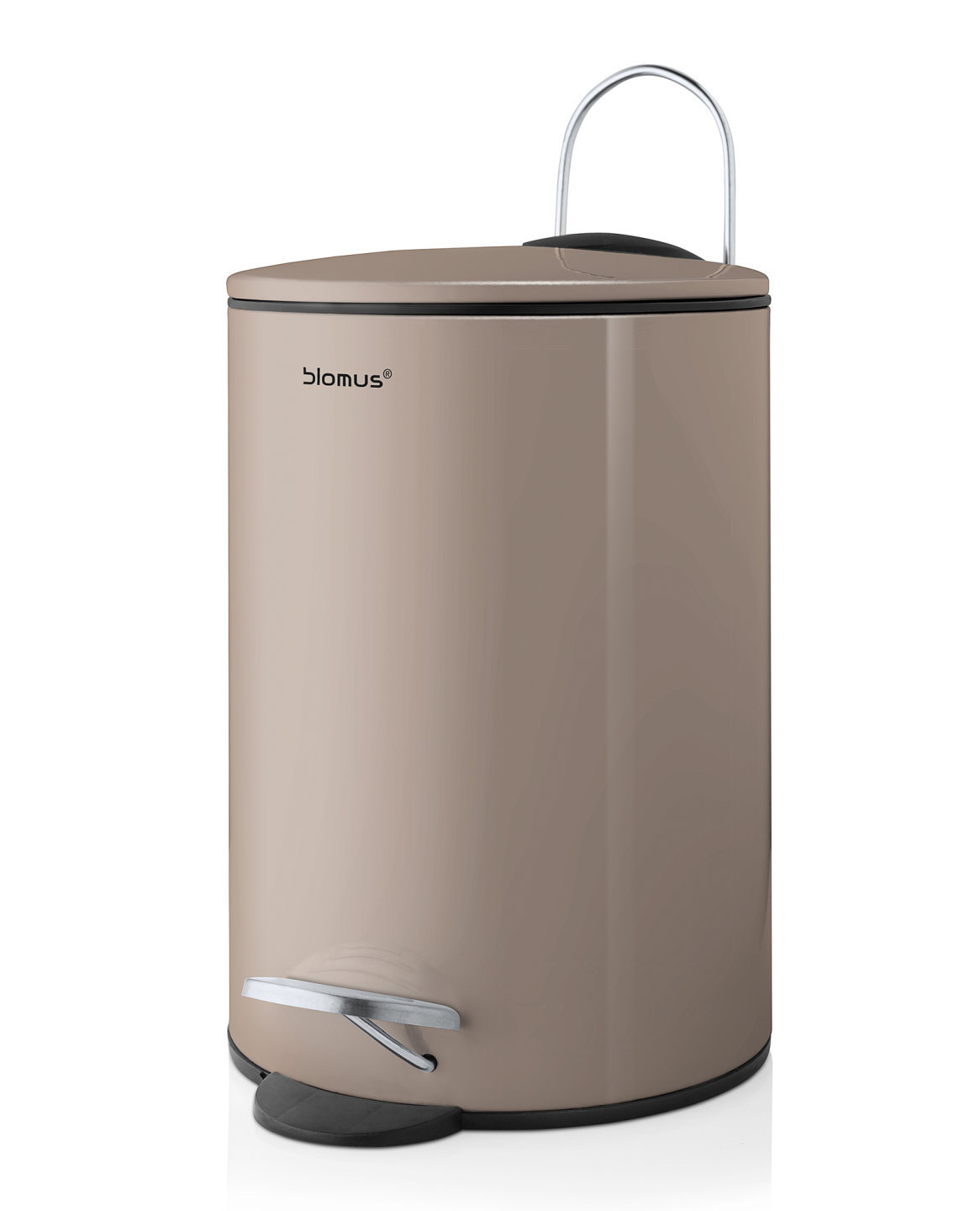Tubo 0.79gal Step-On Trash Can, Satellite/Taupe