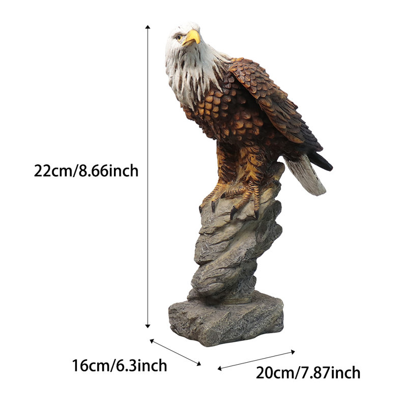 Ornement statue aigle à tête blanche, hauteur de 8,66 pouces